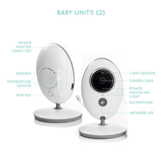 BABYWOMBWORLD VIDEO TWIN BABY MONITOR BWW605