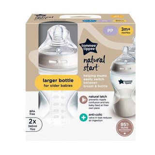 TOMMEE TIPPEE NATURAL START 340ML BOTTLES 2 PACK