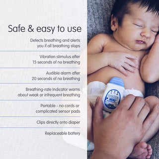 SNUZA HERO MD: WEARABLE BABY BREATHING MONITOR- MEDICALLY CERTIFIED