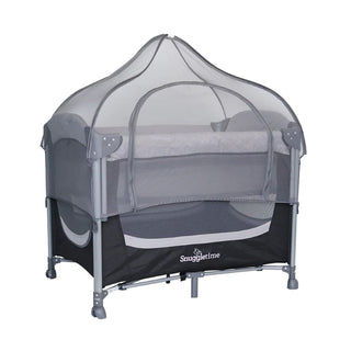 SNUGGLETIME QUILTED CO-SLEEPER CAMP COT WITH MOSQUITO NET